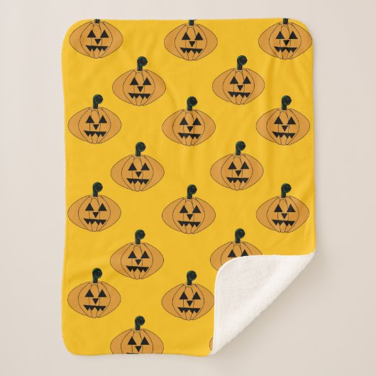 Pumpkins Sherpa Deken (Voorkant)