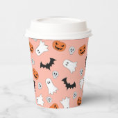 Pumpkins Skulls Ghosts zwarte kat Halloween Event Papieren Bekers (Links)