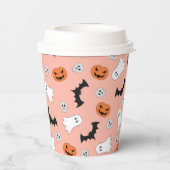 Pumpkins Skulls Ghosts zwarte kat Halloween Event Papieren Bekers (Achterkant)