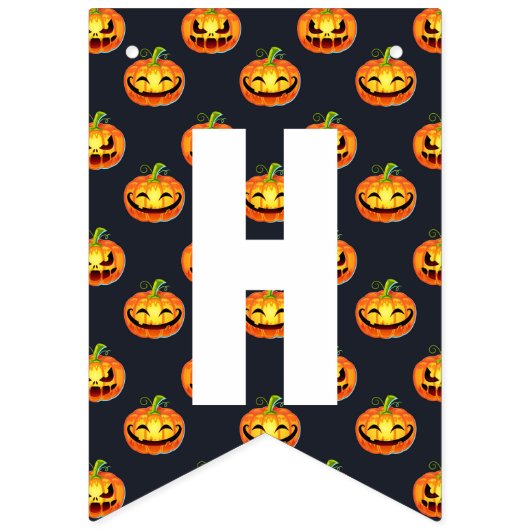 Pumpkins & Spiders Happy Halloween Vlaggetjes (Tweede vlag)