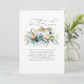 Pumpkins Succulents Herfst Vrijgezellenfeest Tea P Kaart (Staand voorkant)