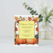 Pumpkins Thanksgiving Dag Diner Uitnodiging (Staand voorkant)