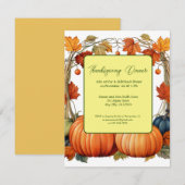 Pumpkins Thanksgiving Dag Diner Uitnodiging (Voorkant / Achterkant)