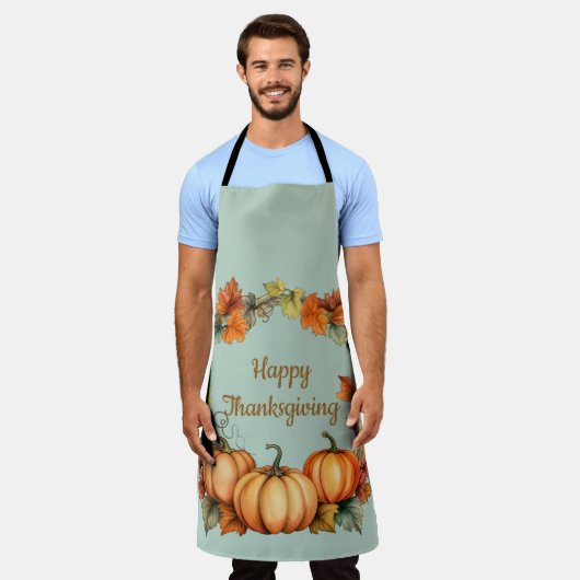 Pumpkins Thanksgiving Day Schort (Gedragen)