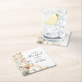 Pumpkins Thanksgiving Dinner Square Paper Coaster Kartonnen Onderzetters (Insitu)