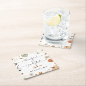 Pumpkins Thanksgiving Dinner Square Paper Coaster Kartonnen Onderzetters (Insitu)