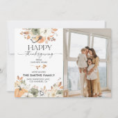 Pumpkins Thanksgiving Flat Announcement Card Aankondiging (Voorkant)