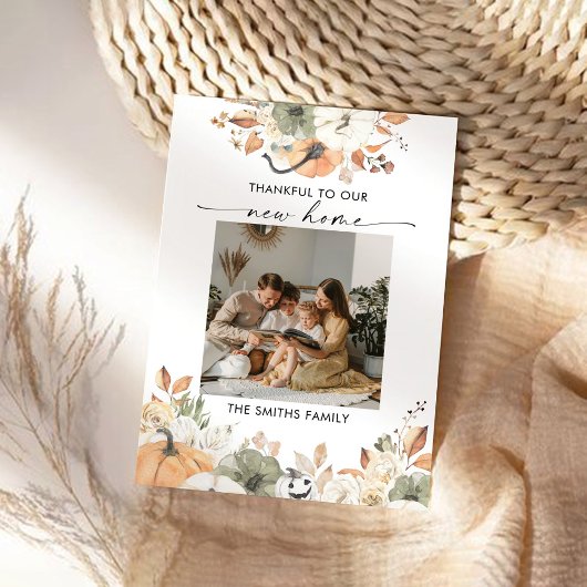 Pumpkins Thanksgiving Flat Announcement Card Aankondiging