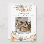 Pumpkins Thanksgiving Flat Announcement Card Aankondiging (Voorkant)