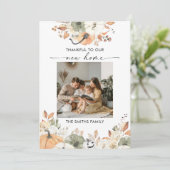 Pumpkins Thanksgiving Flat Announcement Card Aankondiging (Staand voorkant)