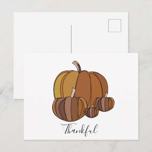 Pumpkins Thanksgiving Happy Season Briefkaart (Voorkant / Achterkant)