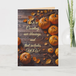 PUMPKINS THANKSGIVING KAART VOOR IEDEREEN
