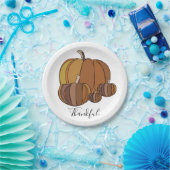 Pumpkins Thanksgiving Party Papieren Bordje (Feest)