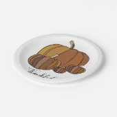 Pumpkins Thanksgiving Party Papieren Bordje (Gekanteld)