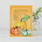 Pumpkins Three Invitation Kaart (Staand voorkant)