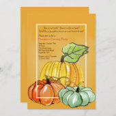 Pumpkins Three Invitation Kaart (Voorkant / Achterkant)
