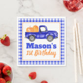 Pumpkins Truck Pumpkin Patch - Blue Truck Servet (Insitu)