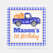 Pumpkins Truck Pumpkin Patch - Blue Truck Servet (Voorkant)
