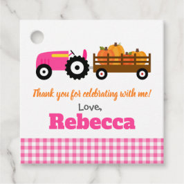 Pumpkins Truck Pumpkin Patch - Roze trekker Bedankjes Labels