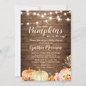 Pumpkins Twin Baby Rustic Shower String Lights Kaart (Voorkant)