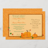 Pumpkins Wedding Invitation for Fall Wedding Kaart (Voorkant / Achterkant)