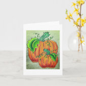 Pumpkins wenskaart kaart (Gele Bloem)