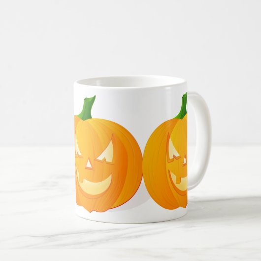 Pumpkins White Coffee Mok (Voorkant rechts)