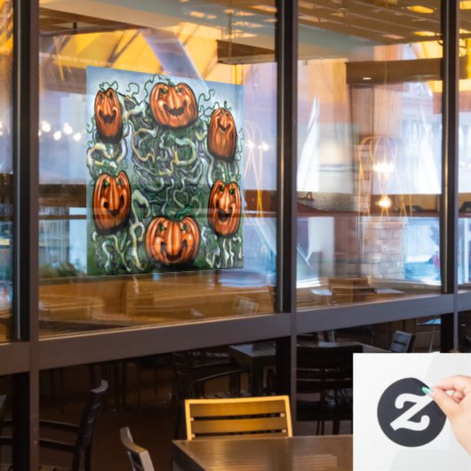Pumpkins Window Cling Raamsticker (Restaurant Raam)
