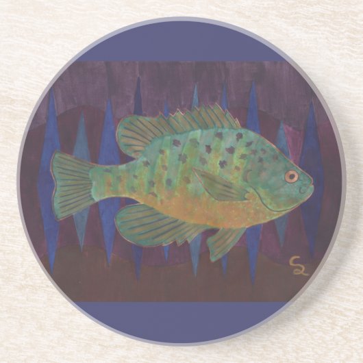Pumpkinseed Sunfish Zandsteen Onderzetter (Voorkant)