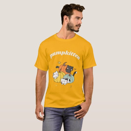 pumpkitten welkome herfst en halloween t-shirt (Voorkant volledig)