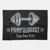 Pumpoloog pompijzer gewichtheffen theedoek (Horizontaal)