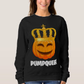 Pumpqueen Couples Halloween Pumpkin Trui (Voorkant)