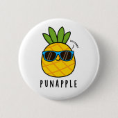 Pun-apple Grappig Fruit Ananas Pun Ronde Button 5,7 Cm (Voorkant)