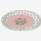 Pun Beoogd Roze Floral Decoratief Papieren Bordje (Gekanteld)