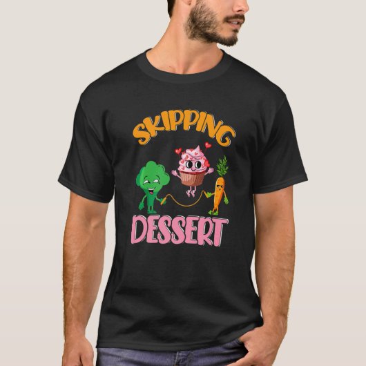 Pun Broccoli Carrot Cupcake T-shirt (Voorkant)