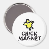 Pun - Chick Magnet met Baby Chick (Voorkant / Achterkant)