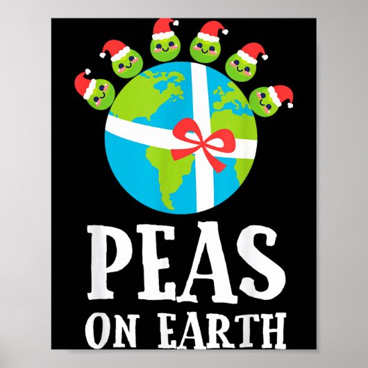 Pun Christmas Sayings Peas On Earth Funny Xmas Gif Poster (Voorkant)