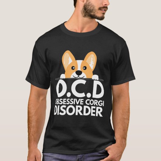 Pun Dog Obsessieve Corgi Stoornis T-shirt (Voorkant)