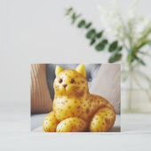 Pun een Grappige Couch Aardappel Kat Briefkaart (Staand voorkant)