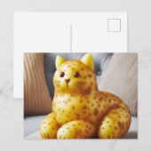 Pun een Grappige Couch Aardappel Kat Briefkaart (Voorkant / Achterkant)
