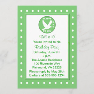 Pun Funny Kinder Flying Birthday Party Kaart