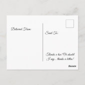 Pun Humor Cat Bedankt Bericht Wordplay Fun Briefkaart (Achterkant)