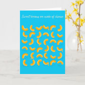 Pun-kaartjes zijn zoete dromen van kaas kaart (Gele Bloem)