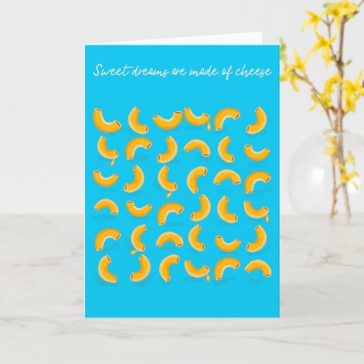 Pun-kaartjes zijn zoete dromen van kaas kaart (Gele Bloem)