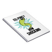 Pun met paling Hoe schokkend Grappige dierenpun  Notitieboek (Rechterzijde)