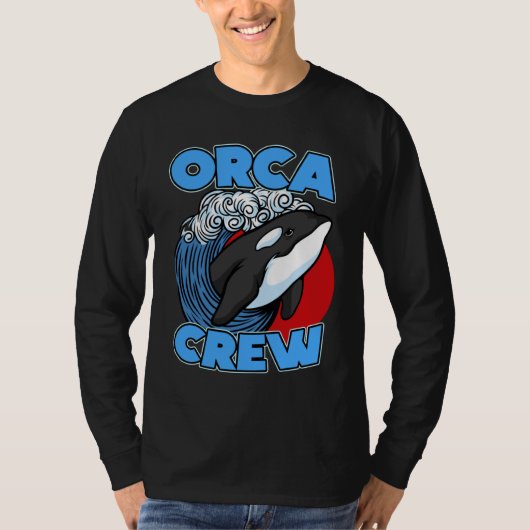 Pun Orca Whale Graphic Orca Crew T-shirt (Voorkant)
