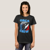 Pun Orca Whale Graphic Orca Crew T-shirt (Voorkant volledig)