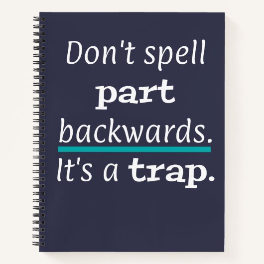 Pun Part Backwards Funny Dad Joke English Teacher Notitieboek (Voorkant)