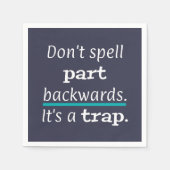 Pun Part Backwards Funny Dad Joke English Teacher Servet (Voorkant)