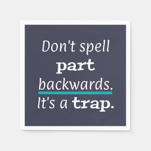 Pun Part Backwards Funny Dad Joke English Teacher Servet (Voorkant)